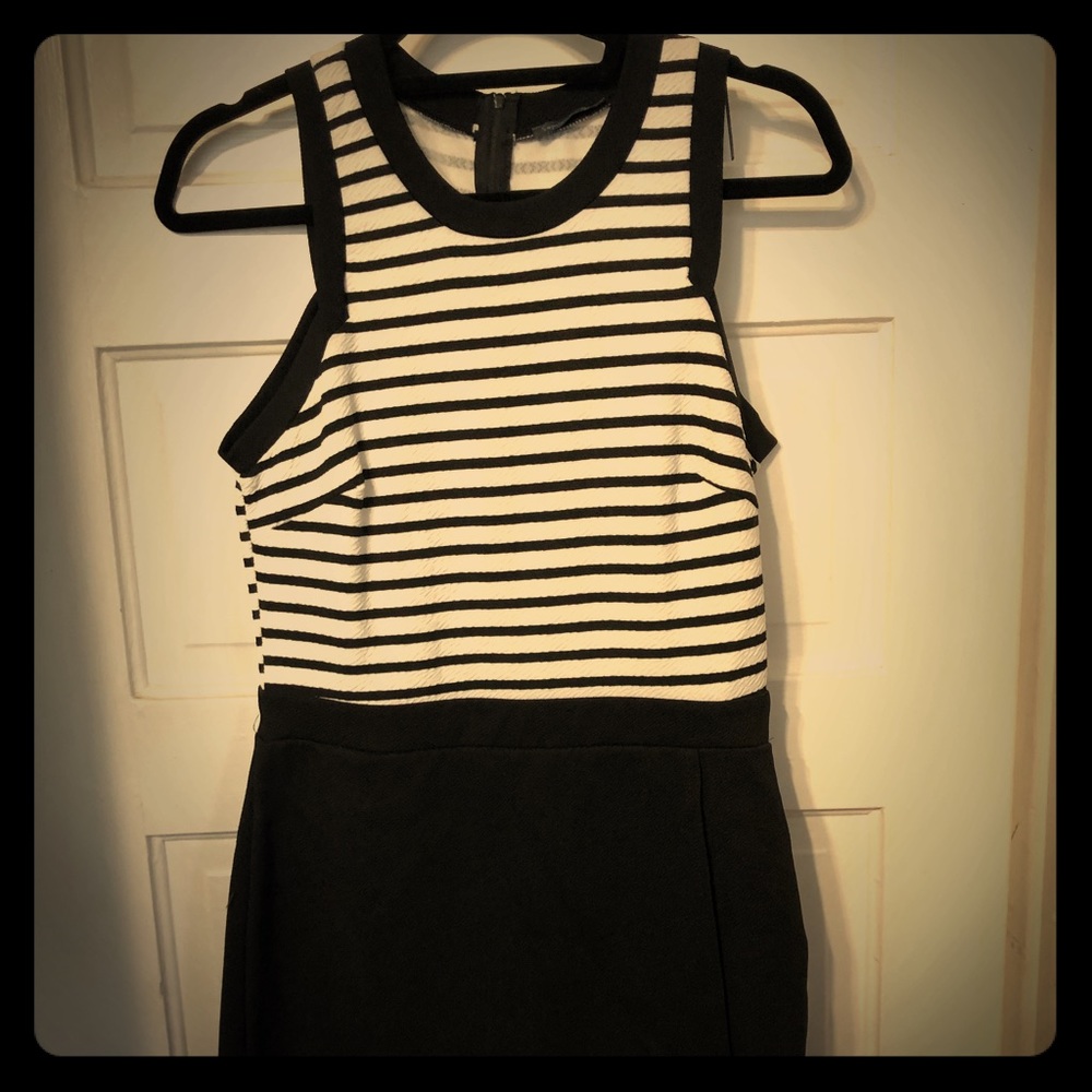 Soprano black and white stripped jumper